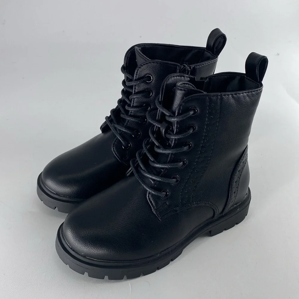 Dream Pairs Black Side Zip Round Toe Combat Boots Size‎ 9 NWOT